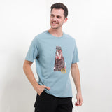 Hush Puppies Pakaian Pria T Shirt Hh Verney In Light Blue