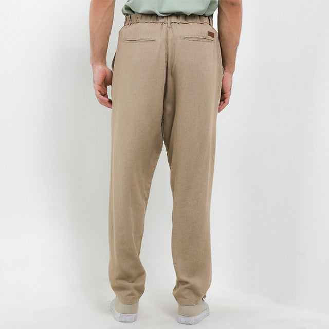 Hush Puppies Pakaian Pria Pants Linen Hemma In Khaki