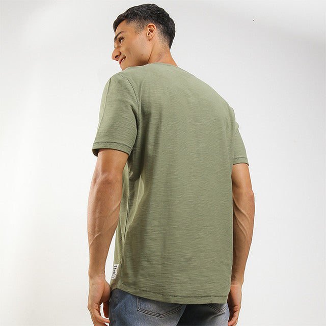 Hush Puppies Pakaian Pria T Shirt Knapp In Olive