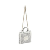 Sm Chain Quilt Tote In Bandana White
