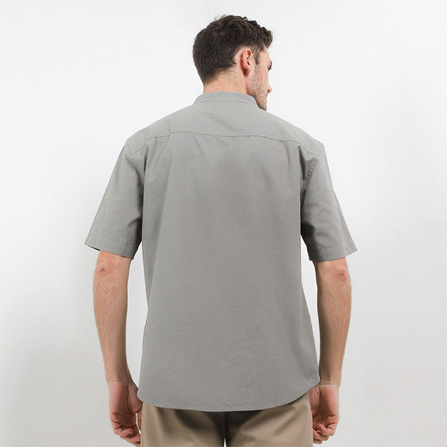 Obermain Pakaian Pria Shirt Barney In Light Gray