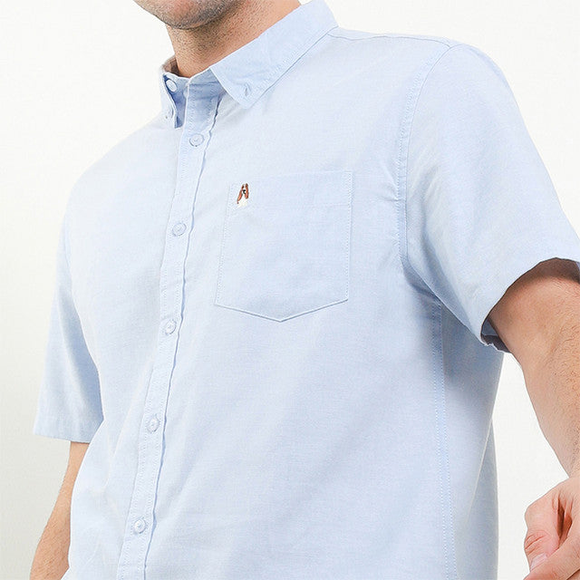 Hush Puppies Pakaian Pria Shirt Dillion 2 In Light Blue