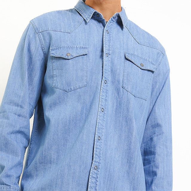 Hush Puppies Pakaian Pria Denim Tim In Light Blue