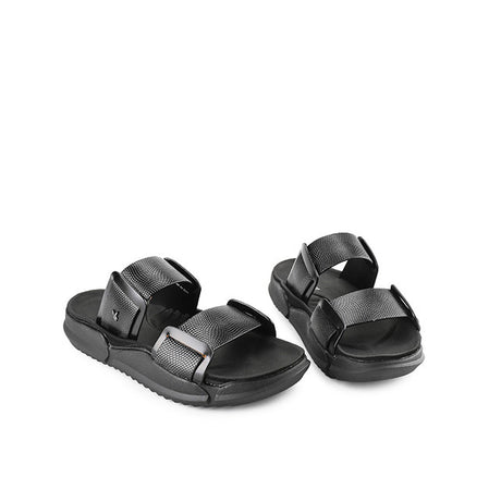 Playboy Sandal Pria Straps Mandalika - Double Strap In Black
