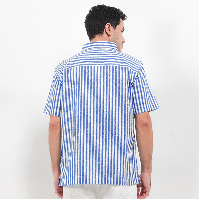 Obermain Pakaian Pria Shirt Bay In Blue