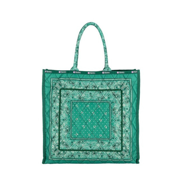 LeSportsac Tas Wanita Tote bag Lg Chain Quilt Tote In Bandana Green