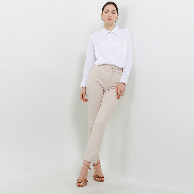 Hush Puppies Pakaian Wanita Shirt Workwear Aiki In White