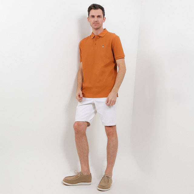 Hush Puppies Pakaian Pria Polo Bsc Tangelo In Mustard