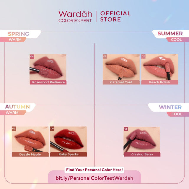 Wardah Glasting Liquid Lip 06 Ruby Sparks