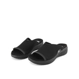 Hush Puppies Sandal Wanita Breathe Knit Slide In Black