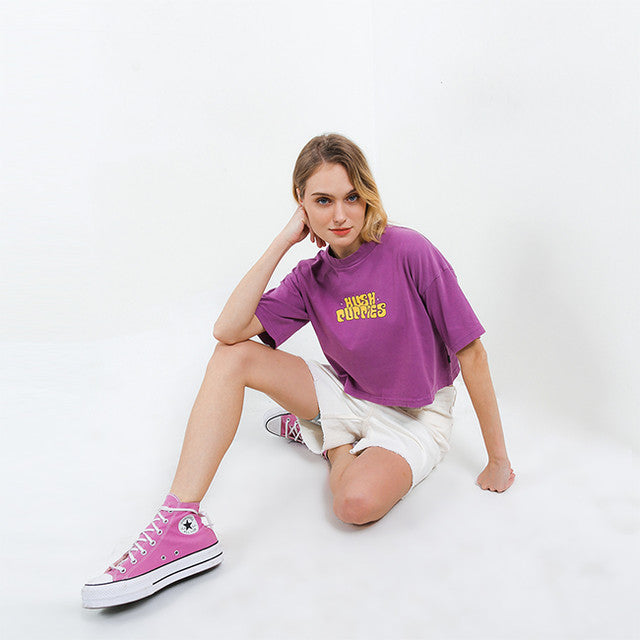 Hush Puppies Pakaian Wanita T Shirt Prapa In Lilac