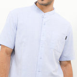 Hush Puppies Pakaian Pria Shirt Kola In Light Blue