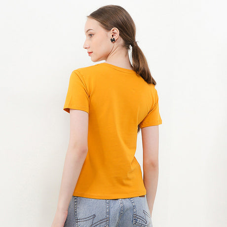 Hush Puppies Pakaian Wanita T Shirt Bsc Vierra V In Yellow