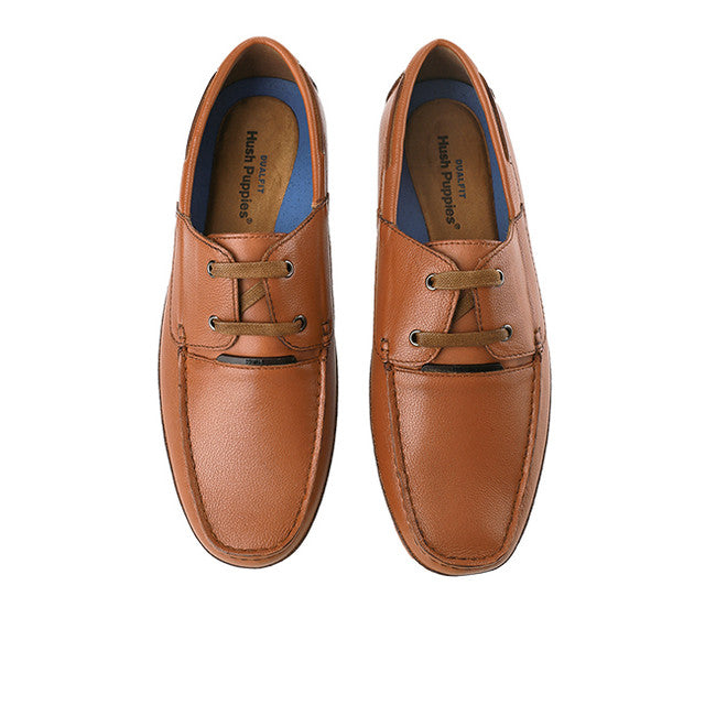 Hush Puppies Sepatu Pria Kovic Vatro Lace Up In Tan