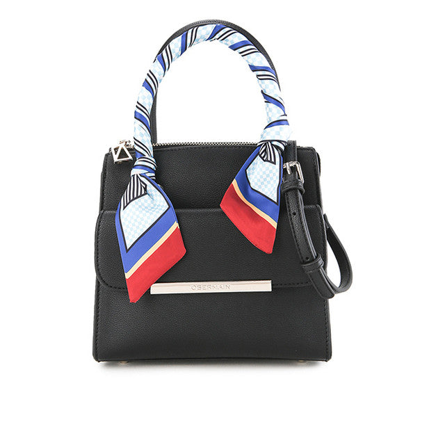 Obermain Tas Wanita Hand Bag Quilan Top Handle In Black