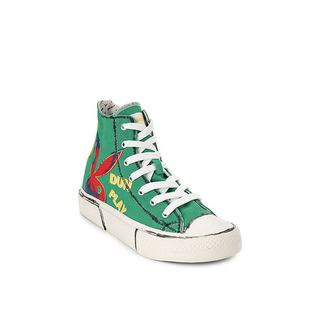 Playboy Sepatu Sneaker Wanita Hefnerio (Mid Cut) In Green