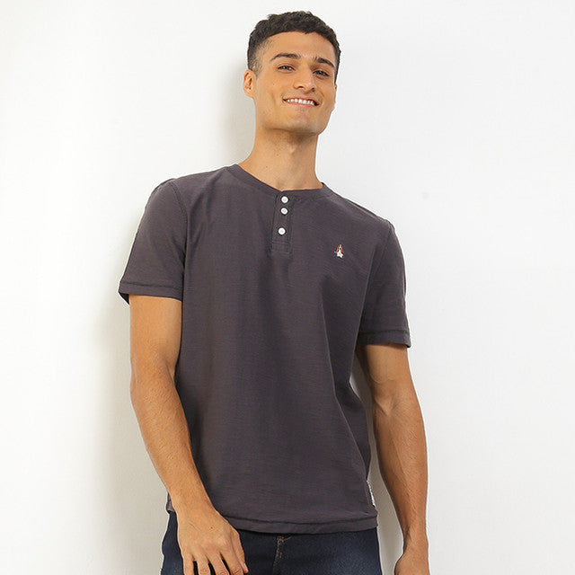Hush Puppies Pakaian Pria T Shirt Knapp In Grey