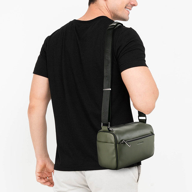 Obermain Bags Pria Sling Bag Bruno Sling Bag In Olive  L