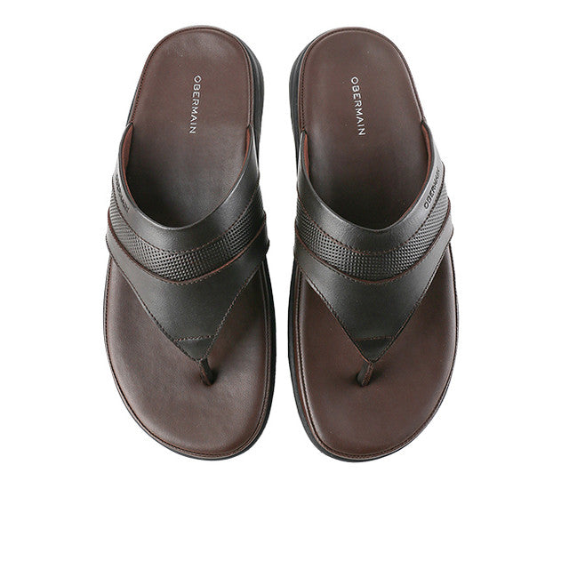 Obermain Sandal Pria Sandals Eugen Kyron In Dark Brown