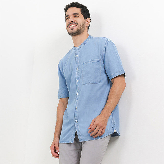 Obermain Pakaian Pria Shirt Baldwin In Light Blue