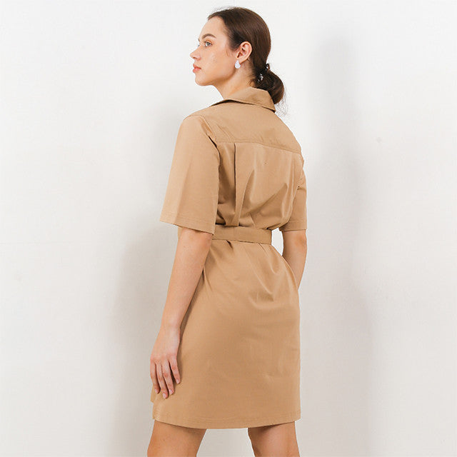 Hush Puppies Pakaian Wanita Dress Gwenda In Beige
