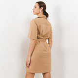 Hush Puppies Pakaian Wanita Dress Gwenda In Beige
