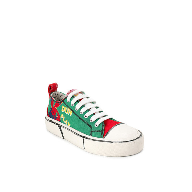Playboy Sepatu Sneaker Wanita Hefnerio (Low Cut) In Green/Red
