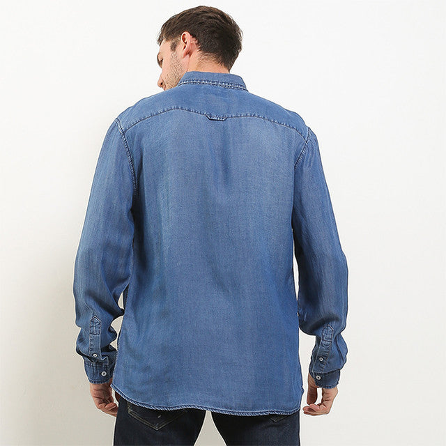 Hush Puppies Pakaian Pria Shirt Himmel In Blue