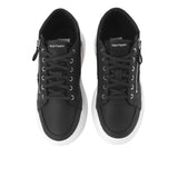 Hush Puppies Sepatu Wanita Sneakers Rush Hi Top Sneaker In Bold Black Leather