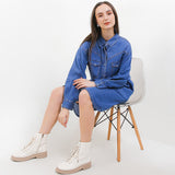 Hush Puppies Pakaian Wanita Dress Drisen In Blue