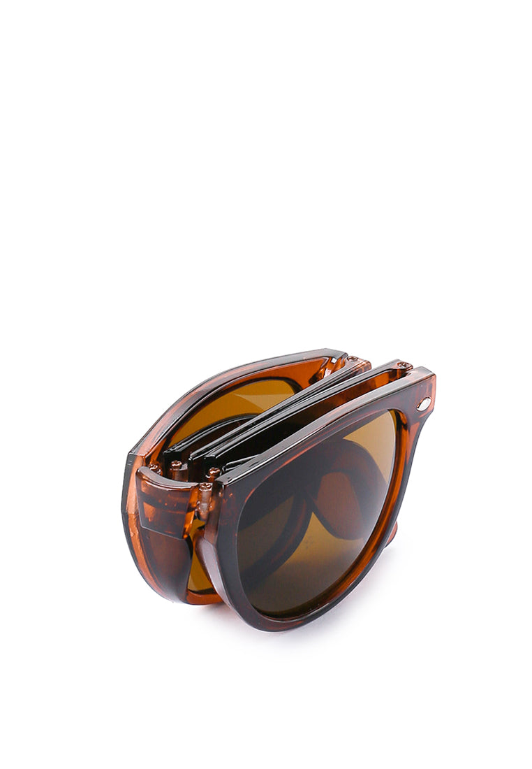 Kingship Unisex Kacamata Sunglasses Foldable Wesley Brown