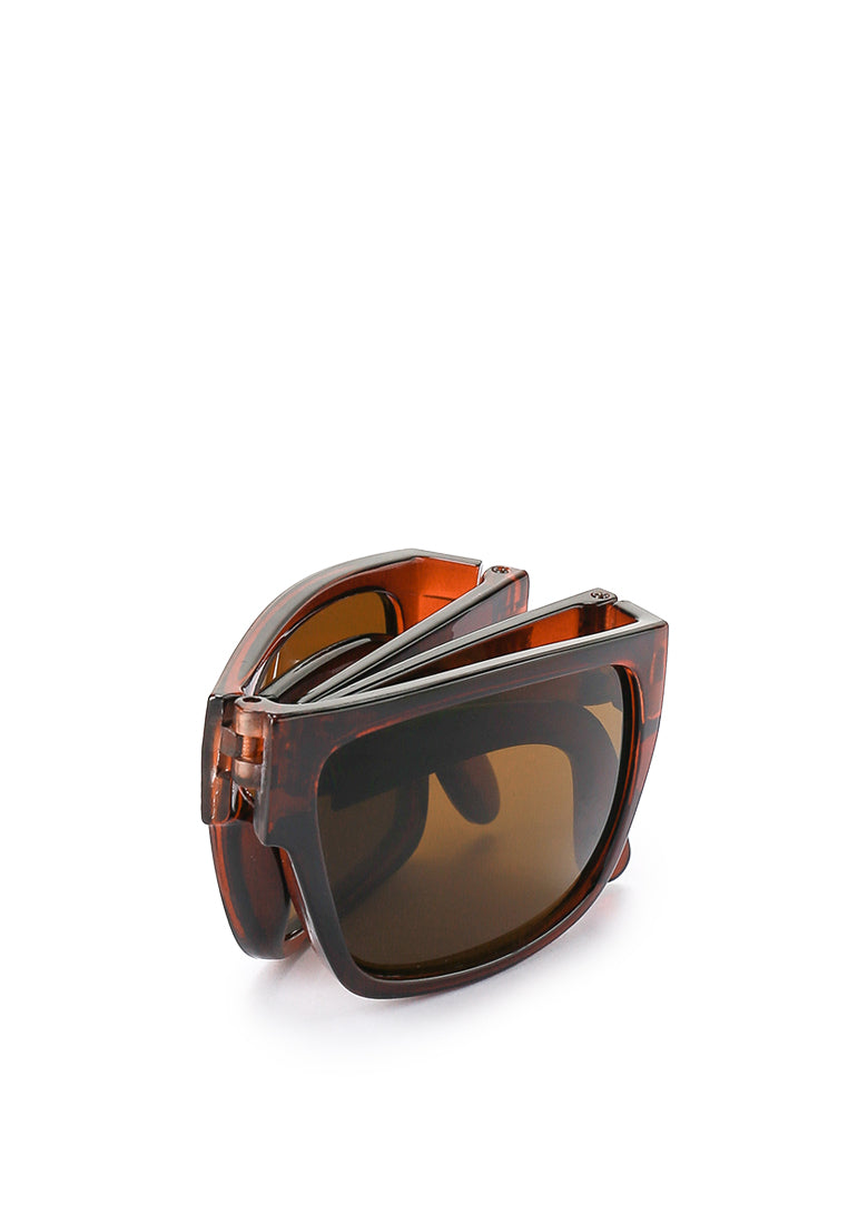 Kingship Unisex Kacamata Sunglasses Foldable Emrick Brown