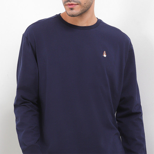 Hush Puppies Pakaian Pria Sweater Leonardo In Navy