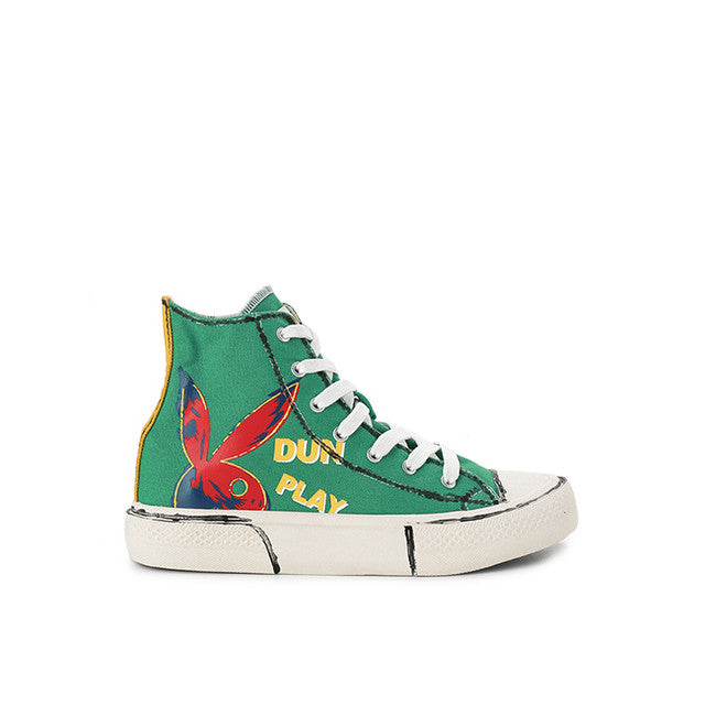 Playboy Sepatu Sneaker Wanita Hefnerio (Mid Cut) In Green