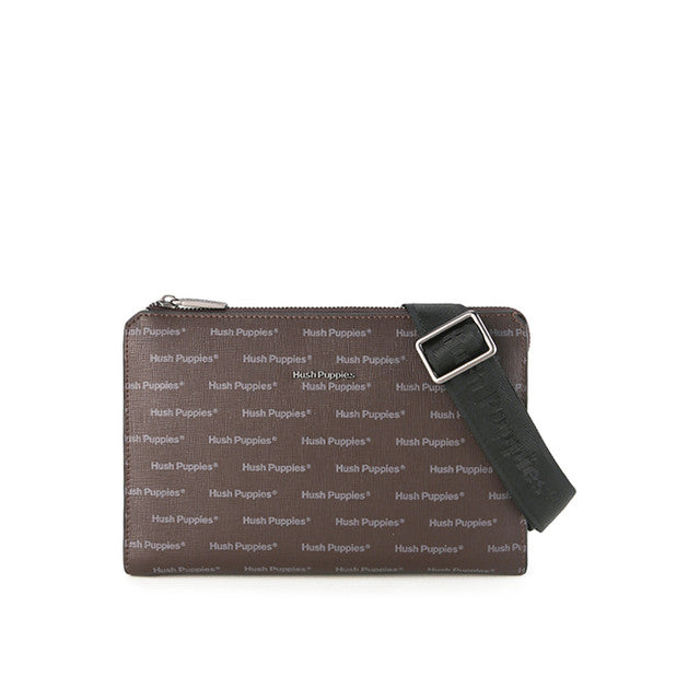 Hush Puppies Tas Pria Keith Clutch/Messenger Bag In Chocolate