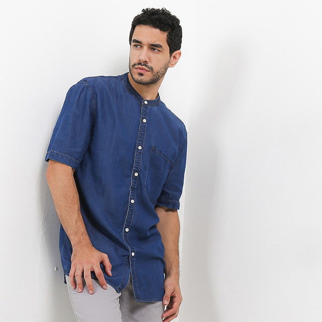 Obermain Pakaian Pria Shirt Baldwin In Blue
