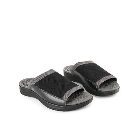 Hush Puppies Sandal Pria Activate Knit Slide In Black