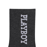 Playboy Aksesoris Kaos Kaki Unisex Long 2 In Black/Dark Grey/Navy