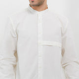 Hush Puppies Pakaian Pria Shirt Linen Coseta In Off White