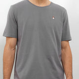 Hush Puppies Pakaian Pria T Shirt Leviero 4 In Dark Grey