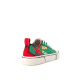 Playboy Sepatu Sneaker Wanita Hefnerio (Low Cut) In Green/Red