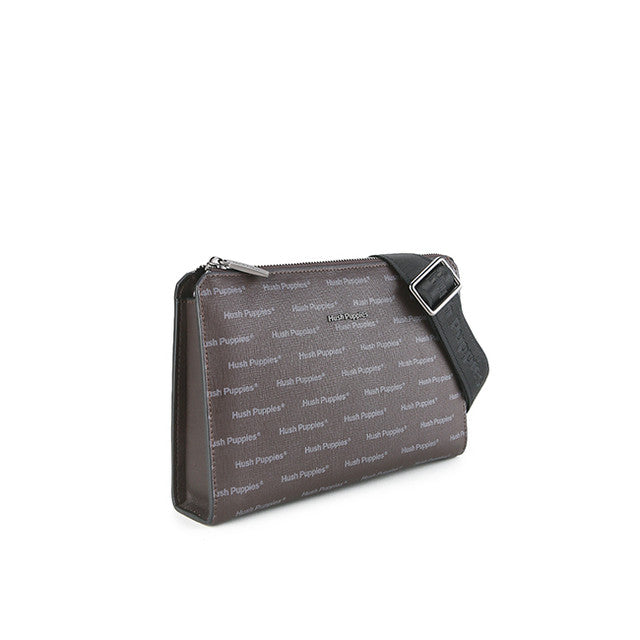 Hush Puppies Tas Pria Keith Clutch/Messenger Bag In Chocolate