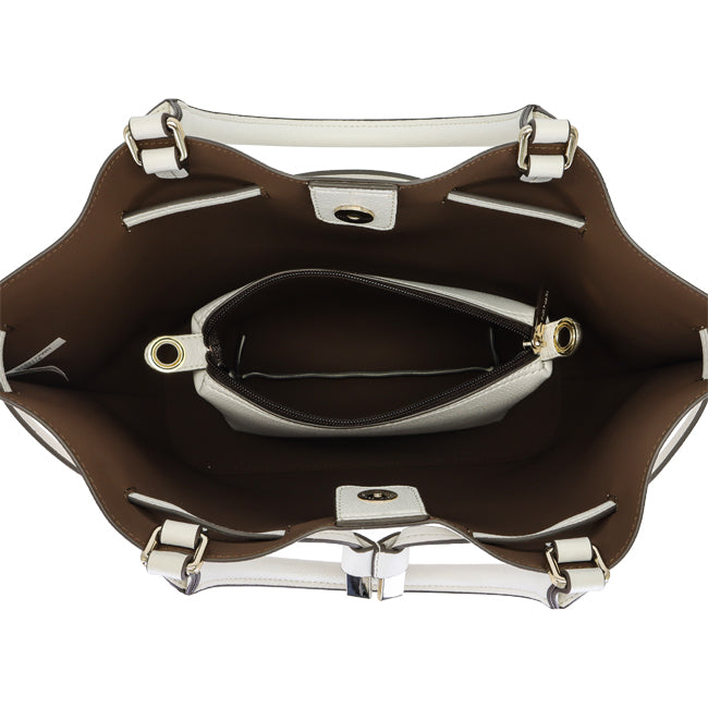Kiran Satchel L In White