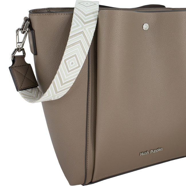 Hush Puppies Tas Wanita Frances Ii Satchel (L) In Taupe