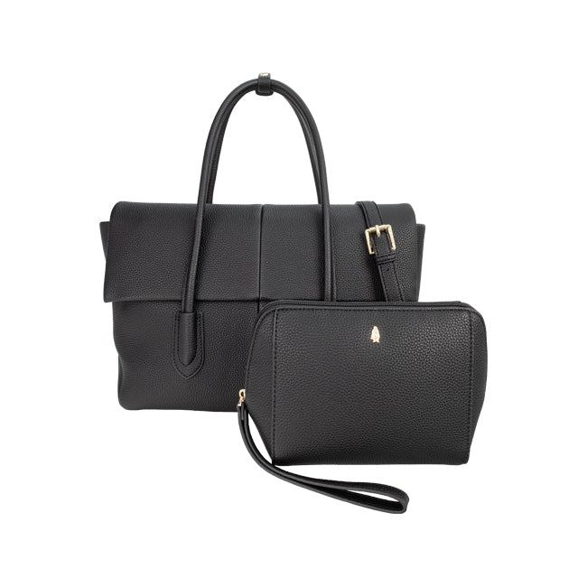 Hush Puppies Hailey Satchel (M) In Black