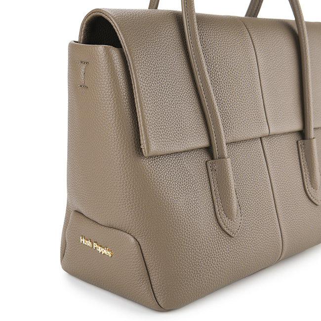 Hush Puppies Hailey Satchel (M) In Taupe