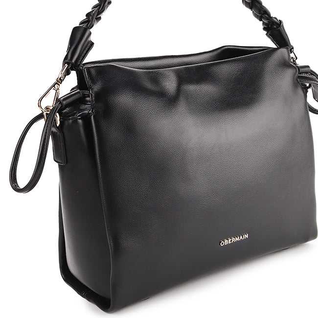 Obermain Women Bags Harley Top Handle Bag (L) In Black