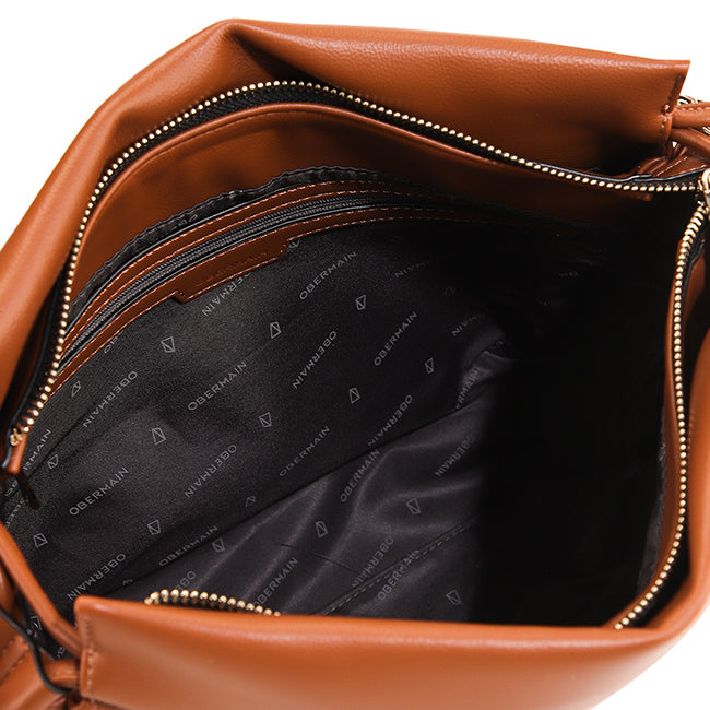 Obermain Women Bags Harley Top Handle Bag (L) In Cognac