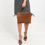 Obermain Women Bags Harley Top Handle Bag (L) In Cognac