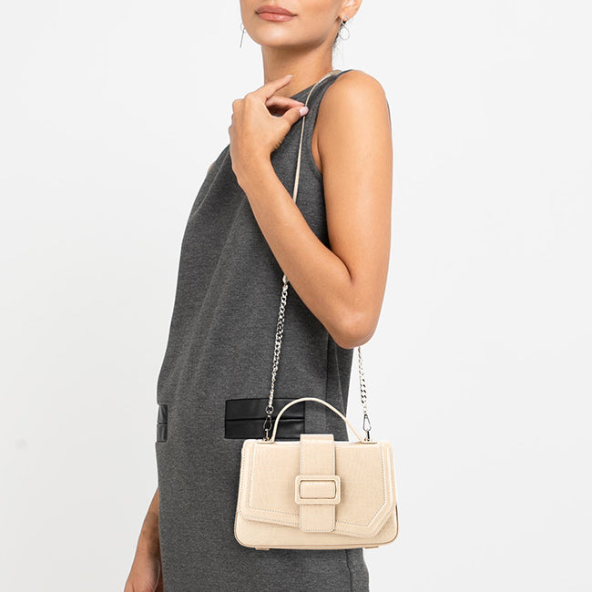 Obermain Tas Wanita Billie Top Handle Bag In Almond